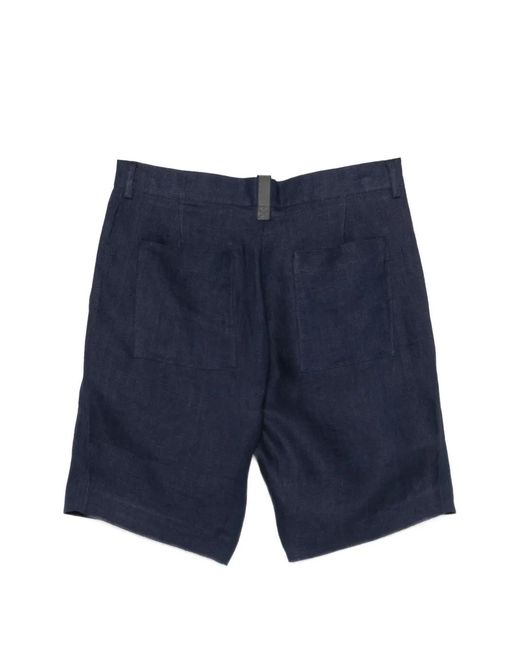 Sease Blue Short À Design Plissé for men