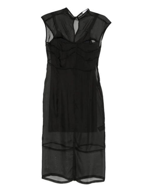 Patrizia Pepe Black Sleeveless Midi Dress