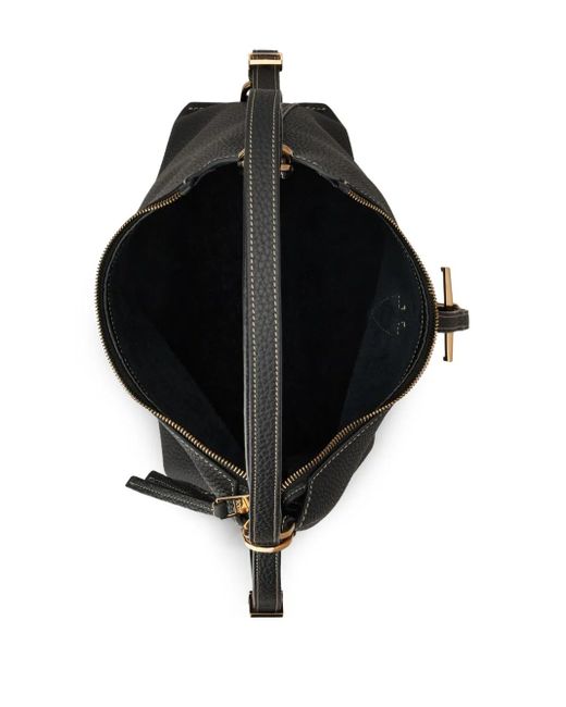 Tod's Black Striped Silk Foulard