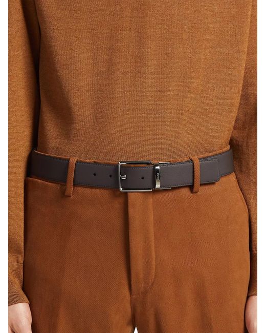 Zegna Black Belts for men