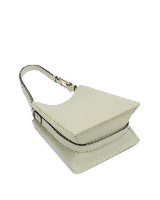 Furla Natural Mini Nuvola Buckle-Fastening Leather Bucket Bag