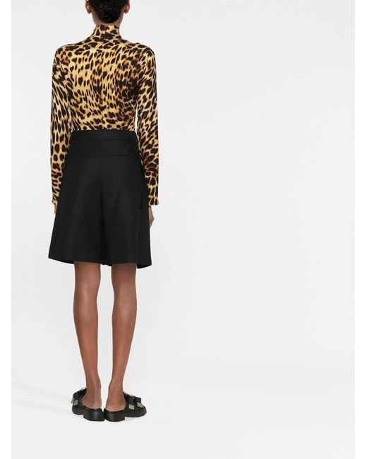 Stella McCartney Black Leopard-Print Bodysuit