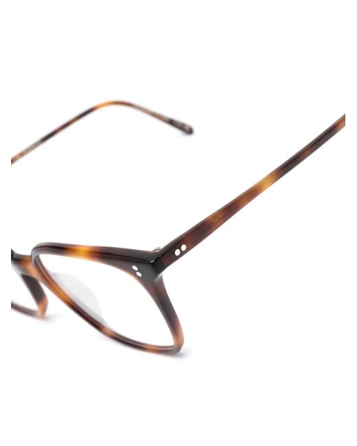 Oliver Peoples Brown Tortoiseshell Square-Frame Glasses