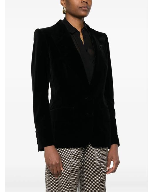 Tom Ford Black Single-Breasted Blazer