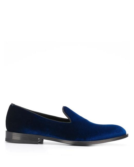 Scarosso Blue George Almond-Toe Slippers for men