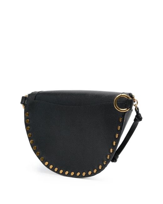 Isabel Marant Skano Grained-leather Shoulder Bag Black