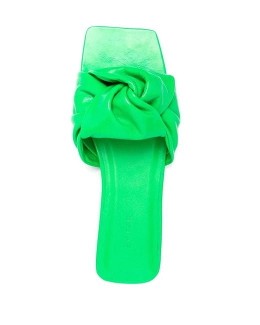 By Far Green Lima Open-Toe Sandals