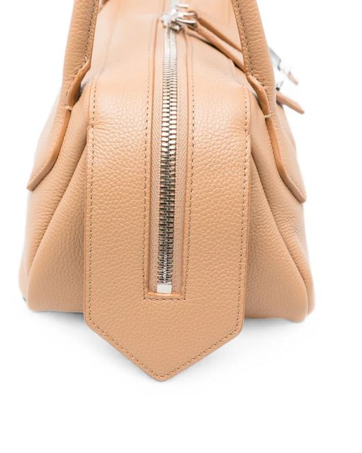 MINOBOSSI Natural Small Anna Leather Shoulder Bag