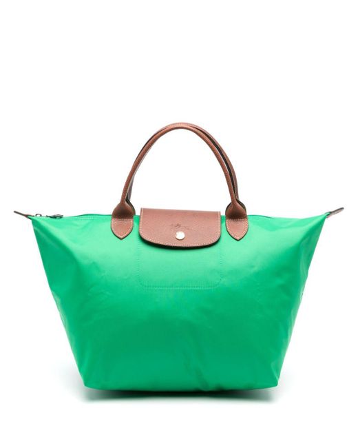 Longchamp Green Le Pliage Original M Tote Bag