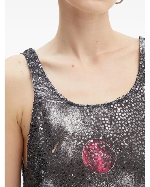 Moschino Blue Haut À Imprimé Graphique