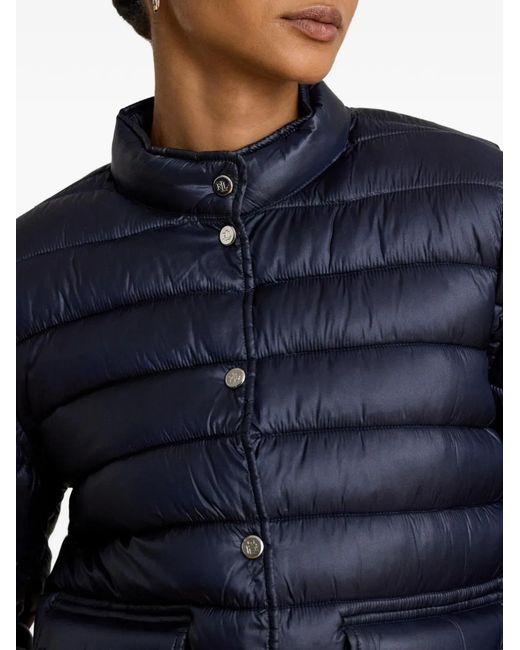 Ralph Lauren Blue Quilted Mockneck Jacket