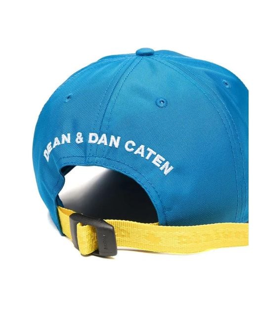 DSquared² Blue Logo-Patch Baseball Cap for men