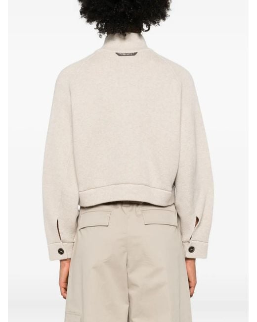 Chaqueta con cuello alto Brunello Cucinelli de color White