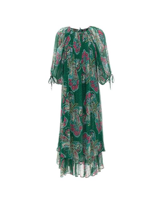 Rixo Green Hayden Floral-Print Dress