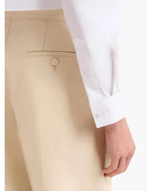 Marni Natural Pleated Wide-Leg Trousers for men