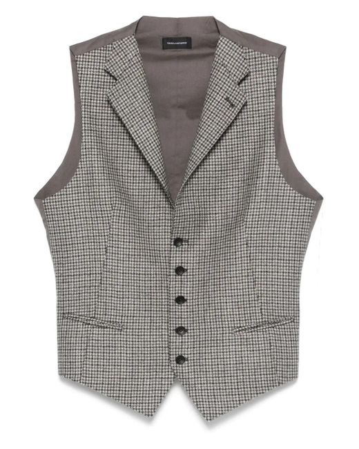 Tagliatore Gray Cotton Waistcoat for men