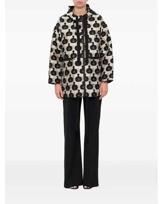 Lanvin Black Printed Parka