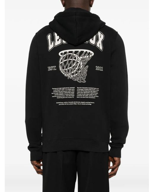 Les Deux Black Brady Logo Hoodie for men