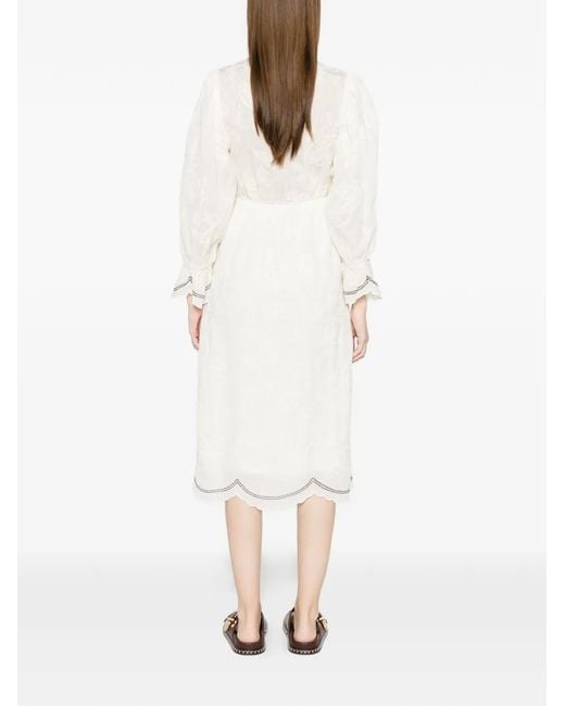 Abito Midi Robe Prisco di Ba&sh in White