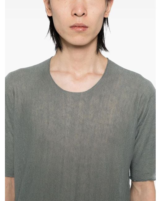 Label Under Construction T-Shirt mit Rundhalsausschnitt in Gray für Herren