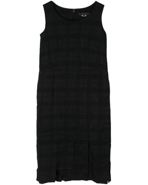 Comme des Garçons Black Check Pattern Midi Dress