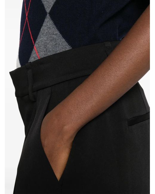 Vince Black Pleat-Detail Tailored Trousers