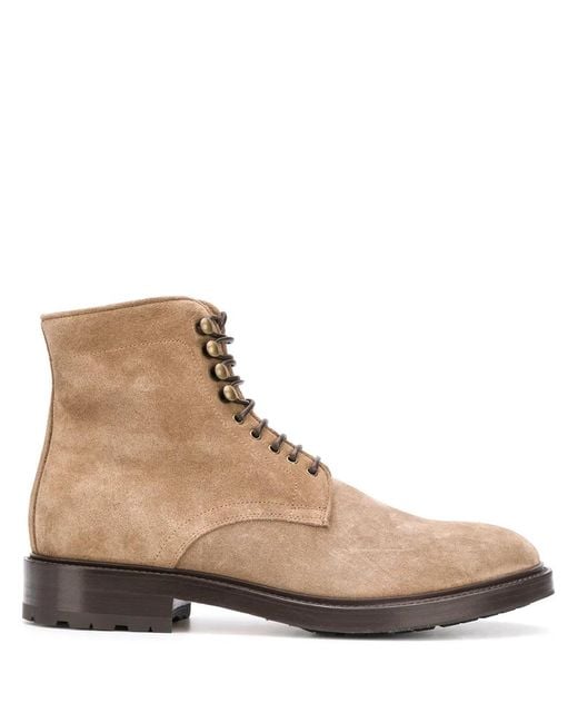 Scarosso Brown Lace-Up Ankle Boots