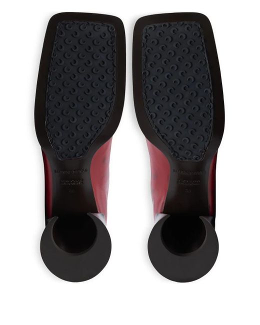 MARINE SERRE Red 65Mm Crescent Moon-Print Boots