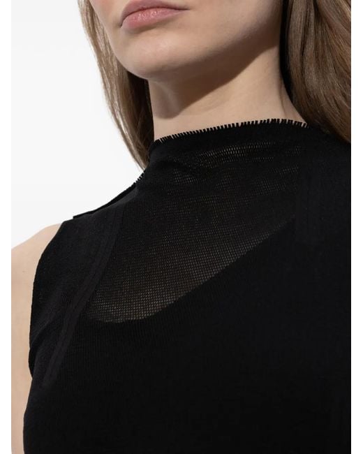 Issey Miyake Black Sleeveless Midi Dress