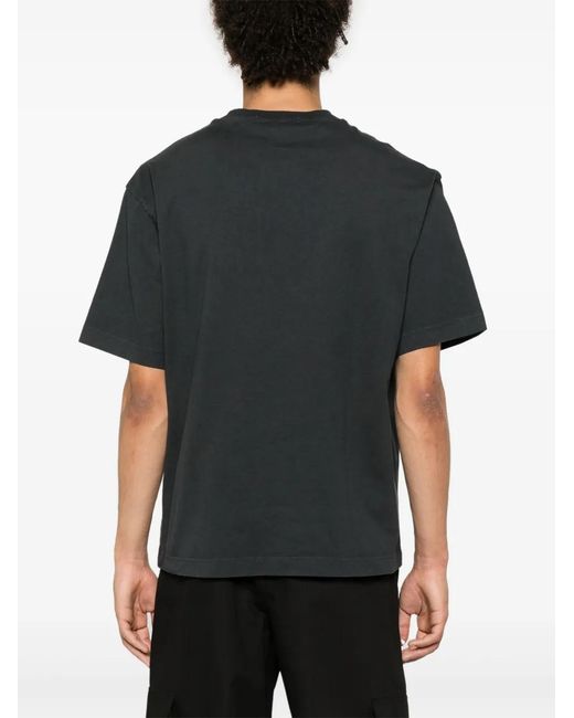 Acne Black Logo-Print T-Shirt
