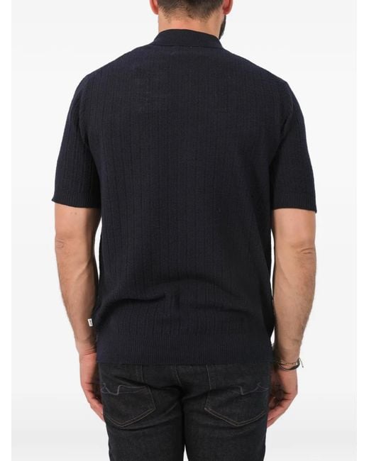 NN07 Black Nolan Buttoned Short-Sleeve Shirt for men