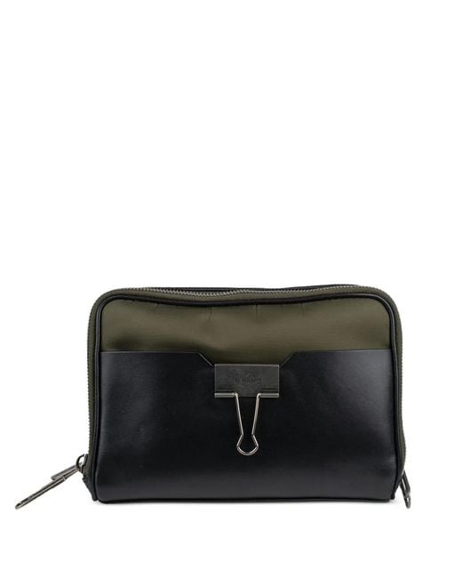 Off-White c/o Virgil Abloh Black Logo-Clip Messenger Bag for men