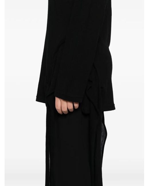 Yohji Yamamoto Black Asymmetrisches Oberteil