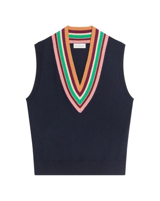Dries Van Noten Wollen Top in het Blue