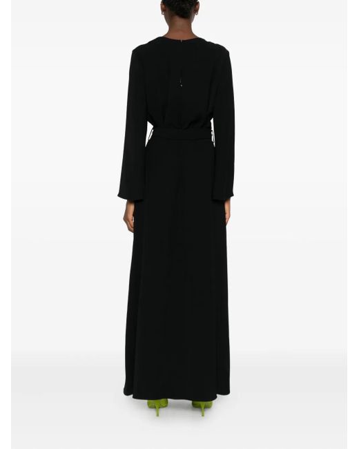 Robe Évasée À Taille Ceinturée P.A.R.O.S.H. en coloris Black