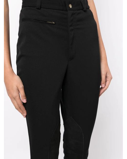 Ralph Lauren Black Mid-Rise Slim-Fit Trousers
