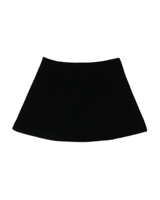 David Koma Black Mini A-Line Skirt