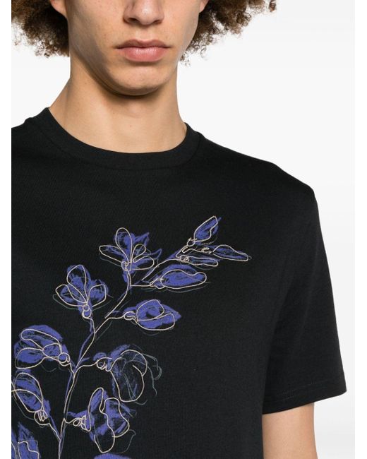 Paul Smith T-Shirt mit Blumen-Print in Black für Herren