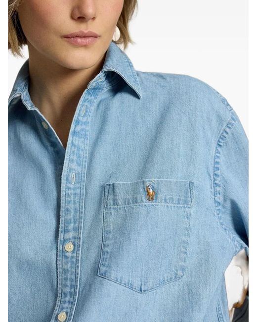 Polo Ralph Lauren Blue Chest-Pocket Denim Shirt