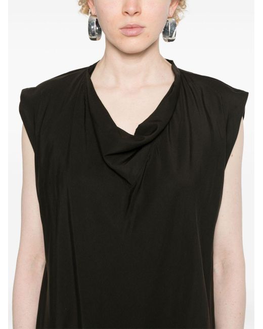 Lemaire Black Short-Sleeve Dress