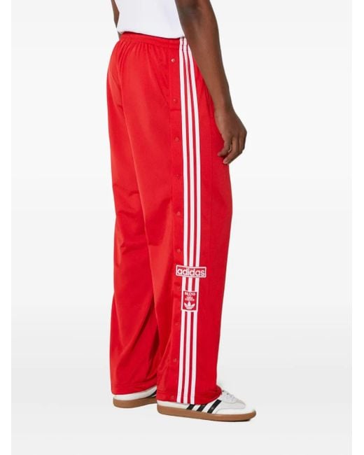 Adidas Hose mit seitlichen Knöpfen in Red für Herren