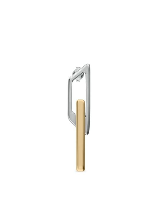 DIESEL White D-Component Drop Earrings