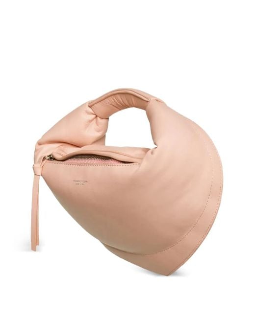 Borsa Tote Tortellino Midi di FEDERICO CINA in Pink