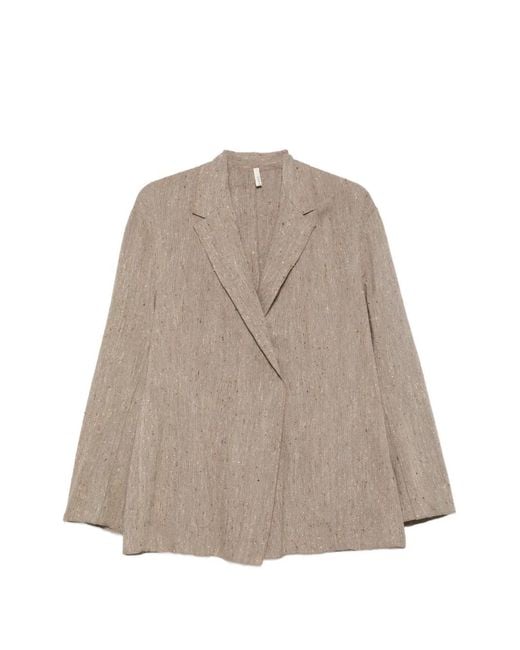 Boboutic Natural Notched-Lapel Blazer