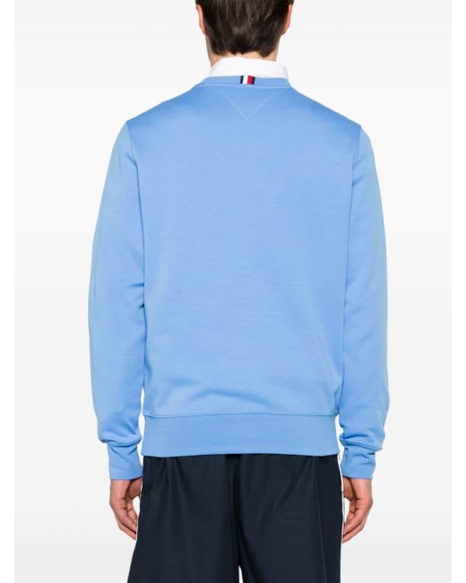 Tommy Hilfiger Sweater Met Geborduurd Logo in het Blue voor heren
