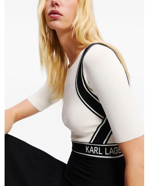 Karl Lagerfeld Gebreide Jurk in het Black