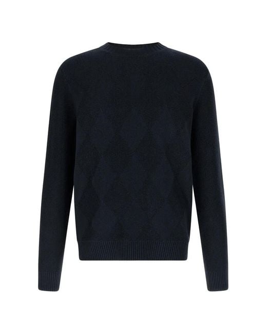 Ballantyne Blue Round-Neck Sweater for men
