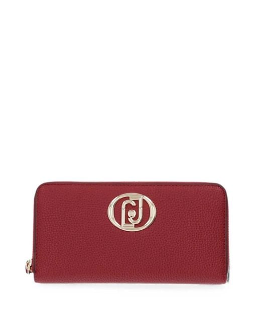 Liu Jo Red Logo-Plaque Wallet