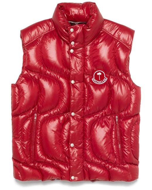 Palm Angels x Moncler Red Gwenyth Gilet