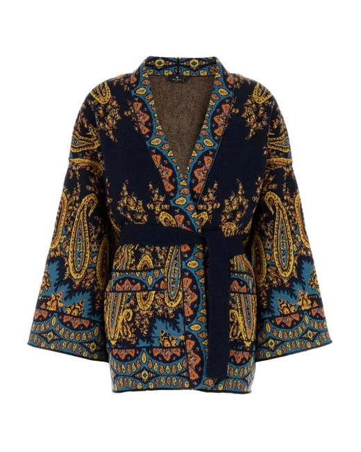 Etro Multicolor Paisley Print Cape